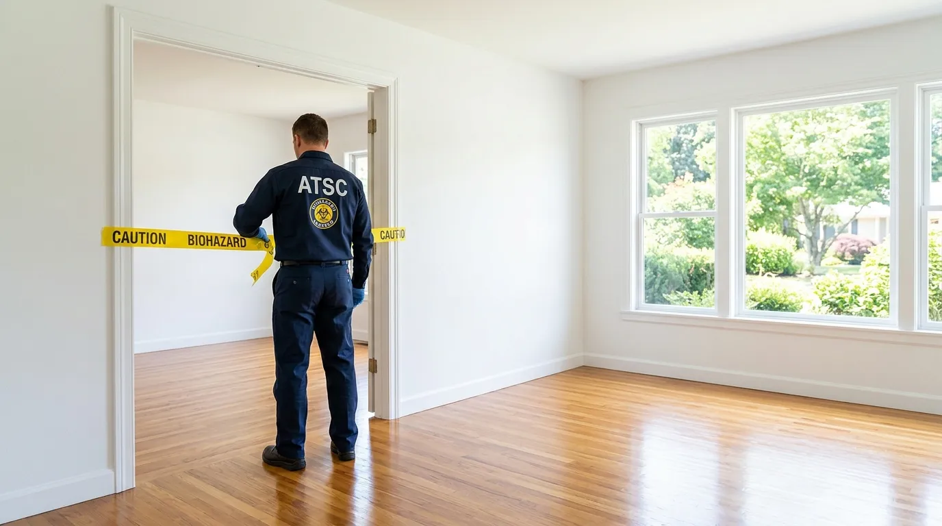 Certified biohazard cleanup crew performing Decomposition Cleanup in Saint Anthony